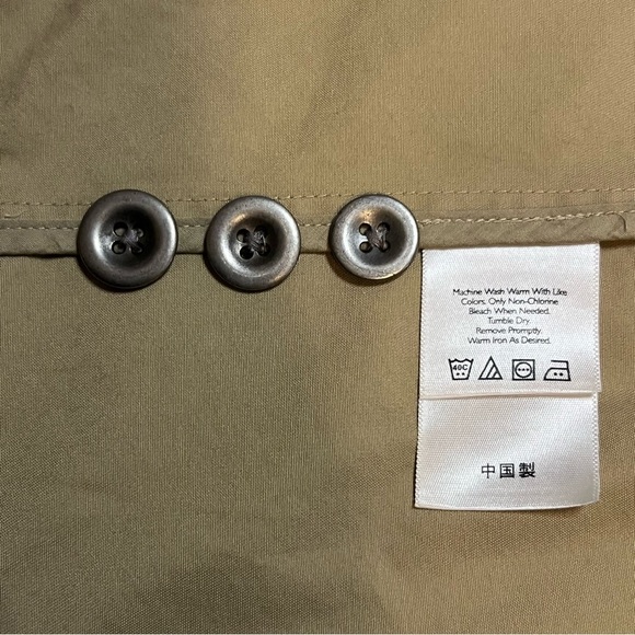 Eddie Bauer Cotton Ruffled Khaki Lightweight Jacket Size Small - Picture 7 of 8